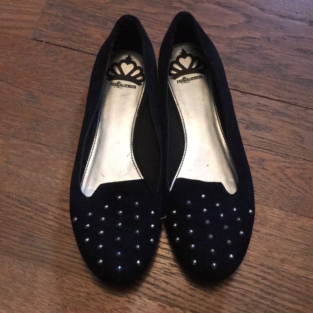 Fergie Black Flats